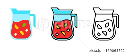 Sangria alcoholic fruit drink Spanish beverage pitcher Sangria alcoholic fruit drink Spanish beverage pitcher 139065722