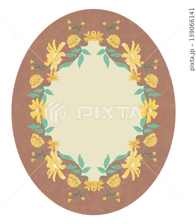 brown oval frame 003BG 139066141