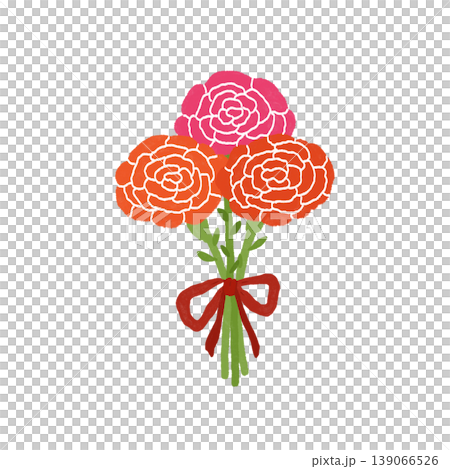 康乃馨花束的插圖 康乃馨花束的插圖 139066526