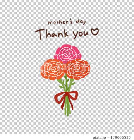 Mother's Day Carnation Illustration with Text Mother's Day Carnation Illustration with Text 139066530