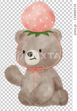 Spring Bear Coquette Joyful Spring Garden Nature cute hand drawing cartoon watercolor illustration Spring Bear Coquette Joyful Spring Garden Nature cute hand drawing cartoon watercolor illustration 139066538