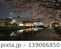 夜桜　川岸　新川　 139066850