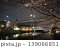 夜桜　川岸　新川　 139066851