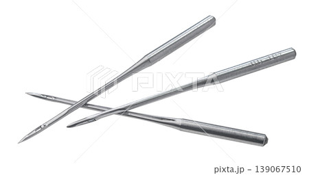 sewing needle close-up on white isolated background 139067510