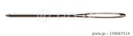 sewing needle close-up on white isolated background 139067514