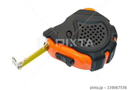 Construction tape measure clipping path isolated on white background Construction tape measure clipping path isolated on white background 139067536