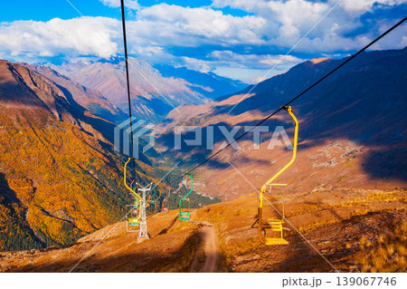 Cable car near Mount Elbrus, Russia Cable car near Mount Elbrus, Russia 139067746