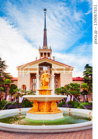 Fountain at Sochi port, Russia 139067831