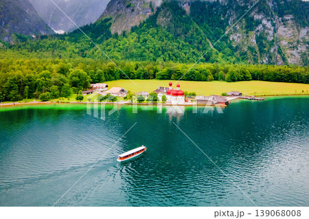 St. Bartholomew church at Konigssee Lake St. Bartholomew church at Konigssee Lake 139068008