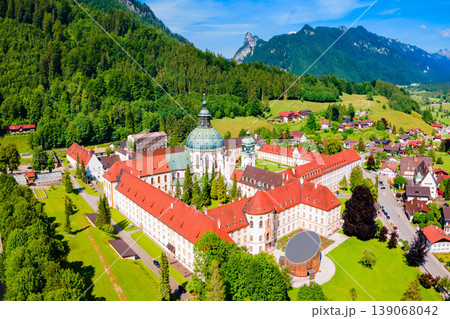 Ettal Abbey aerial panoramic view, Germany Ettal Abbey aerial panoramic view, Germany 139068042