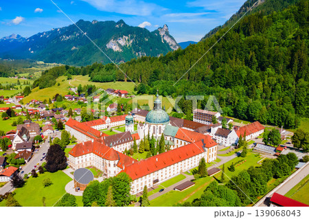 Ettal Abbey aerial panoramic view, Germany Ettal Abbey aerial panoramic view, Germany 139068043