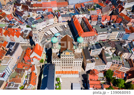 Augsburg old town aerial panoramic view 139068093