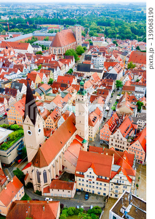Ingolstadt old town aerial panoramic view Ingolstadt old town aerial panoramic view 139068190