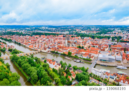 Regensburg city aerial panoramic view, Germany Regensburg city aerial panoramic view, Germany 139068193