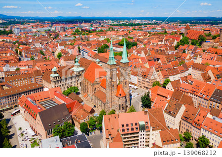 Nuremberg old town aerial panoramic view 139068212