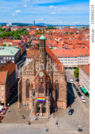 Nuremberg old town aerial panoramic view 139068214