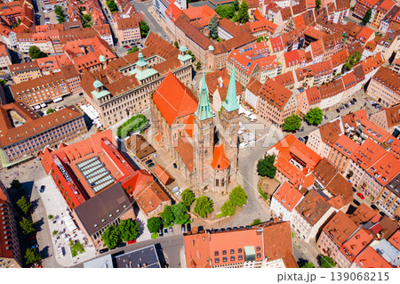 Nuremberg old town aerial panoramic view Nuremberg old town aerial panoramic view 139068215
