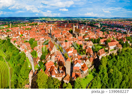 Rothenburg ob der Tauber aerial view 139068227