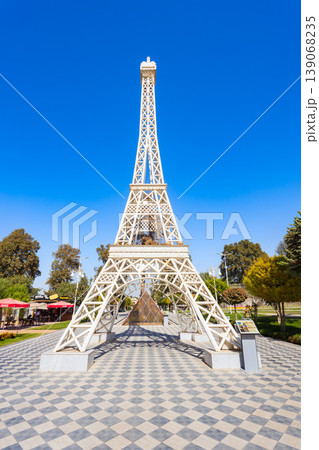 Eiffel Tower in miniature at Central Park in Kulob, Tajikistan Eiffel Tower in miniature at Central Park in Kulob, Tajikistan 139068235