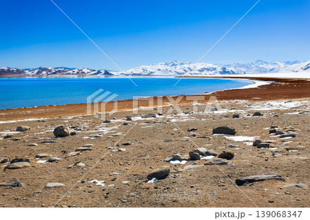 Karakul lake in the Pamir Mountains in Tajikistan Karakul lake in the Pamir Mountains in Tajikistan 139068347