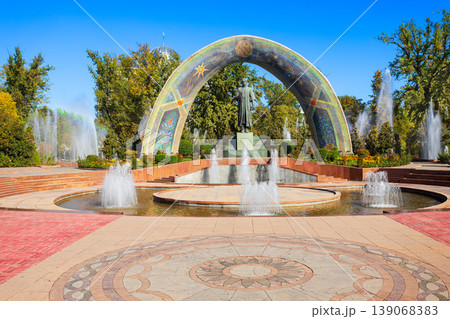 Rudaki monument at the Rudaki Park in Dushanbe Rudaki monument at the Rudaki Park in Dushanbe 139068383