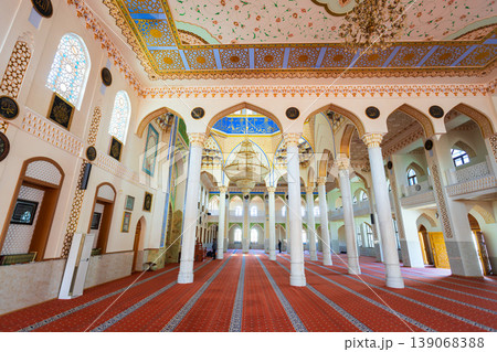 Haji Yaqub Mosque interior in Dushanbe, Tajikistan Haji Yaqub Mosque interior in Dushanbe, Tajikistan 139068388