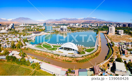 Dushanbe city aerial panoramic view in Tajikistan Dushanbe city aerial panoramic view in Tajikistan 139068426