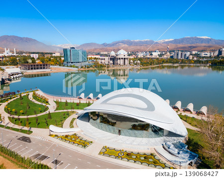 Latina restaurant building aerial view in Dushanbe Latina restaurant building aerial view in Dushanbe 139068427