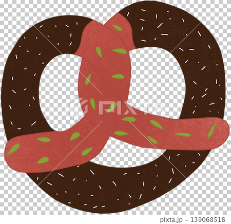 chocolate pretzel with strawberry chocolate pretzel with strawberry 139068518