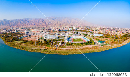 Khujand city aerial panoramic view in Tajikistan Khujand city aerial panoramic view in Tajikistan 139068628