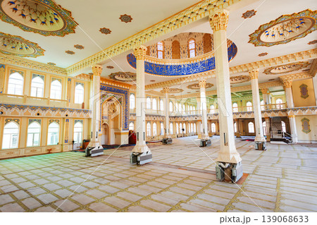 Masjidi Jami Central Mosque interior in Khujand, Tajikistan 139068633