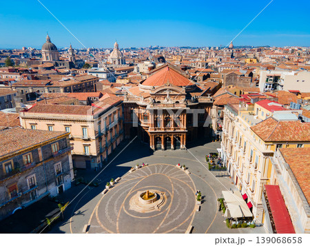 Teatro Massimo Bellini aerial panoramic view in Catania Teatro Massimo Bellini aerial panoramic view in Catania 139068658