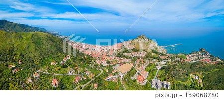 Cefalu city aerial panoramic view in Sicily, Italy Cefalu city aerial panoramic view in Sicily, Italy 139068780