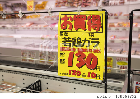 スーパーに貼られた見出し スーパーに貼られた見出し 139068852