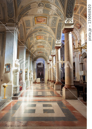 Trapani Cathedral or Duomo interior view in Sicily 139068920