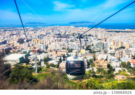 Trapani Erice Cableway in Sicily island, Italy 139068928