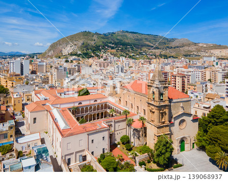 Madonna of Trapani Church aerial panoramic view, Sicily 139068937