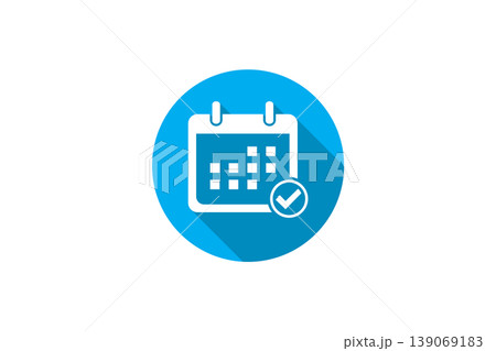 Calendar Icon With Check Mark for Schedule, Appointment, Event Planning and Reminder Calendar Icon With Check Mark for Schedule, Appointment, Event Planning and Reminder 139069183