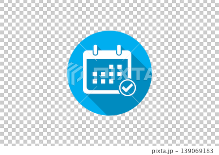 Calendar Icon With Check Mark for Schedule, Appointment, Event Planning and Reminder 139069183