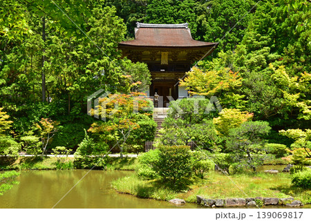 奈良 円成寺 梵字池と楼門 奈良 円成寺 梵字池と楼門 139069817