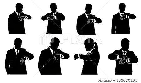 Black Solid Agents Impatient Watch Silhouettes Set of Six Black Solid Agents Impatient Watch Silhouettes Set of Six 139070135