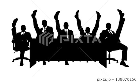 Black Solid Agents Leg Stretch Silhouettes Set of Six Black Solid Agents Leg Stretch Silhouettes Set of Six 139070150