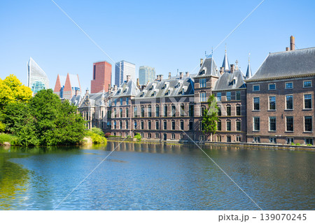 Binnenhof and Hofvijver lake in Hague, Netherlands Binnenhof and Hofvijver lake in Hague, Netherlands 139070245