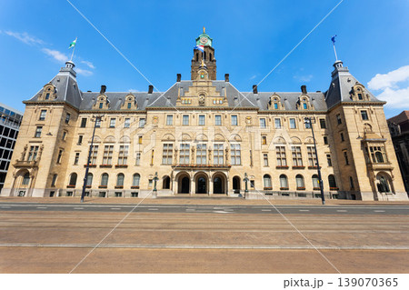 Stadhuis building facade in Rotterdam, Netherlands 139070365