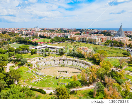 Greek Theatre of Syracuse at the Neapolis Archaeological Park Greek Theatre of Syracuse at the Neapolis Archaeological Park 139070388