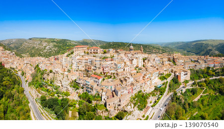 Ragusa city aerial panoramic view in Sicily, Italy 139070540