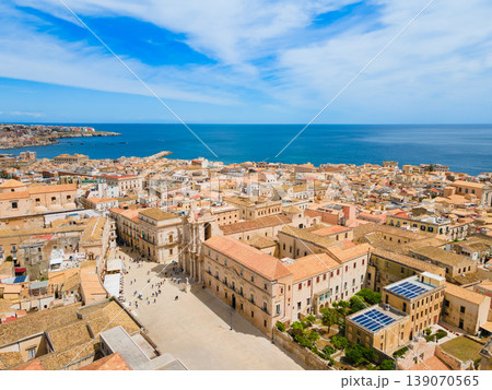 Cathedral of Syracuse or Duomo di Siracusa aerial view Cathedral of Syracuse or Duomo di Siracusa aerial view 139070565