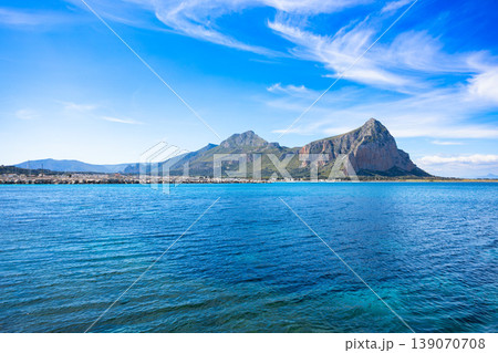 San Vito Lo Capo beach panoramic view San Vito Lo Capo beach panoramic view 139070708