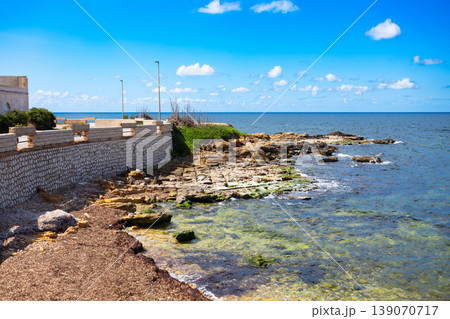 Capo Lilibeo cape in Marsala city in Sicily Capo Lilibeo cape in Marsala city in Sicily 139070717