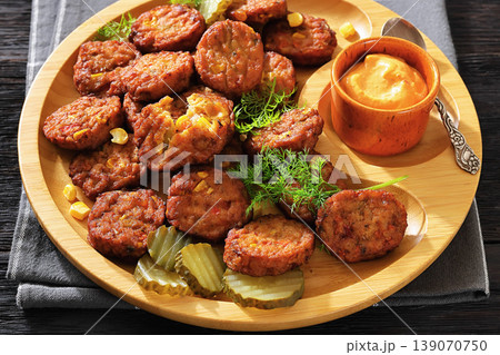 thai corn fritters tod mun khao pod thai corn fritters tod mun khao pod 139070750